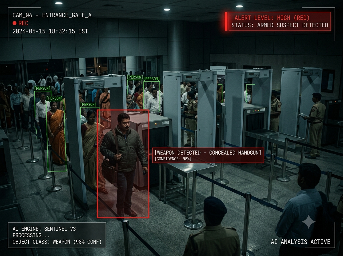 AI Weapon Detection CCTV Surveillance