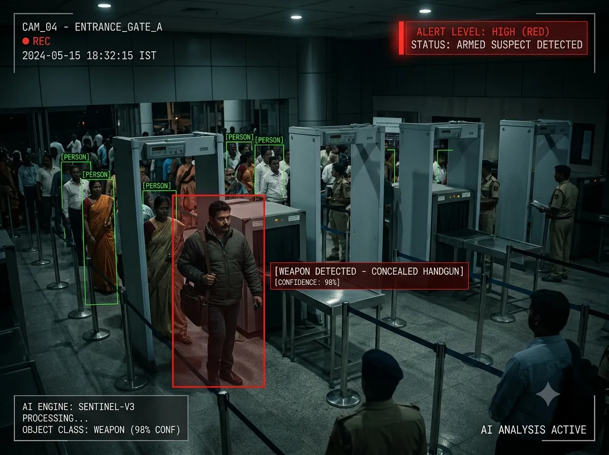 AI Weapon Detection CCTV Surveillance